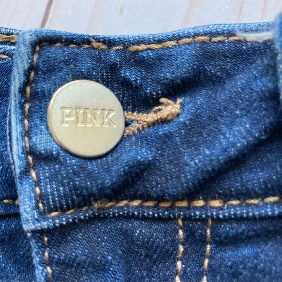 PINK Womens Blue Denim Jean Shorts Size 4 - Picture 6 of 16